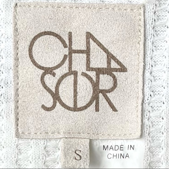 Chaser Long Sleeve Waffle Knit Top Small Cream - Picture 6 of 11